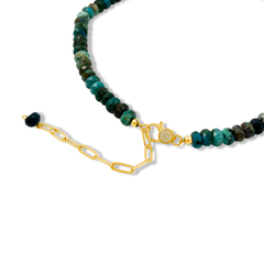 Beaded Azurite Fynchenite Necklace