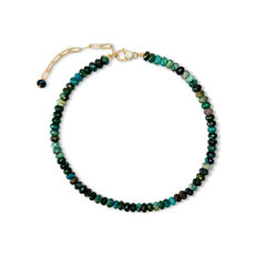 Beaded Azurite Fynchenite Necklace