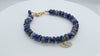 Gold Eye on Natural Lapis Lazuli Beads Bracelet